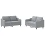 Sofa set with cushions 2 pieces light gray fabric by , Sofas - Ref: Foro24-3201802, Price: 408,39 €, Discount: %