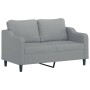 Sofa set with cushions 2 pieces light gray fabric by , Sofas - Ref: Foro24-3201802, Price: 418,58 €, Discount: %