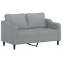 Sofa set with cushions 2 pieces light gray fabric by , Sofas - Ref: Foro24-3201802, Price: 408,39 €, Discount: %