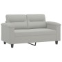 Sofa set with cushions 2 pieces light gray microfiber fabric by , Sofas - Ref: Foro24-3202339, Price: 595,86 €, Discount: %