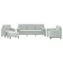 Sofa set with cushions 4 pieces light gray velvet by , Sofas - Ref: Foro24-3201964, Price: 636,67 €, Discount: %