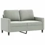 Sofa set with cushions 4 pieces light gray velvet by , Sofas - Ref: Foro24-3201964, Price: 636,67 €, Discount: %