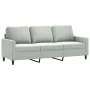 Sofa set with cushions 4 pieces light gray velvet by , Sofas - Ref: Foro24-3201964, Price: 636,67 €, Discount: %