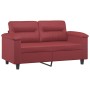 Red synthetic leather 3-piece sofa set with cushions by , Sofas - Ref: Foro24-3202370, Price: 535,07 €, Discount: %