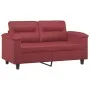 Red synthetic leather 3-piece sofa set with cushions by , Sofas - Ref: Foro24-3202370, Price: 526,48 €, Discount: %