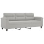 Sofa set with cushions 3 pieces light gray microfiber fabric by , Sofas - Ref: Foro24-3202345, Price: 637,83 €, Discount: %
