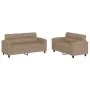 Cappuccino synthetic leather 2-piece sofa set with cushions by , Sofas - Ref: Foro24-3202366, Price: 447,75 €, Discount: %