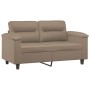 Cappuccino synthetic leather 2-piece sofa set with cushions by , Sofas - Ref: Foro24-3202366, Price: 454,63 €, Discount: %