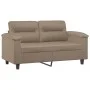 Cappuccino synthetic leather 2-piece sofa set with cushions by , Sofas - Ref: Foro24-3202366, Price: 447,75 €, Discount: %