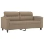 Cappuccino synthetic leather 2-piece sofa set with cushions by , Sofas - Ref: Foro24-3202366, Price: 447,75 €, Discount: %
