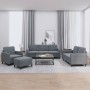 Dark gray velvet 4-piece sofa set by , Sofas - Ref: Foro24-3201945, Price: 630,65 €, Discount: %