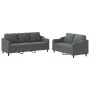Sofa set with cushions 2 pieces dark gray fabric by , Sofas - Ref: Foro24-3201835, Price: 487,58 €, Discount: %
