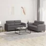 Gray synthetic leather 2-piece sofa set with cushions by , Sofas - Ref: Foro24-3202364, Price: 448,99 €, Discount: %