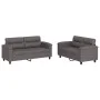 Gray synthetic leather 2-piece sofa set with cushions by , Sofas - Ref: Foro24-3202364, Price: 448,99 €, Discount: %