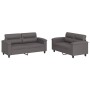 Zweiteilige Sofagarnitur aus grauem Kunstleder mit Kissen von , Sofas - Ref: Foro24-3202364, Preis: 455,84 €, Rabatt: %