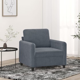 Dark gray velvet armchair 60 cm by , Sofas - Ref: Foro24-359423, Price: 146,94 €, Discount: %