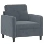Sillón de terciopelo gris oscuro 60 cm de , Sofás - Ref: Foro24-359423, Precio: 144,75 €, Descuento: %