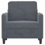 Sillón de terciopelo gris oscuro 60 cm de , Sofás - Ref: Foro24-359423, Precio: 144,75 €, Descuento: %