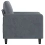 Sillón de terciopelo gris oscuro 60 cm de , Sofás - Ref: Foro24-359423, Precio: 144,75 €, Descuento: %