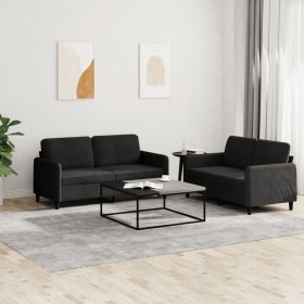 Juego de sofás 2 piezas terciopelo negro de , Sofás - Ref: Foro24-3201979, Precio: 397,92 €, Descuento: %