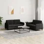 2-teilige Sofagarnitur aus schwarzem Samt von , Sofas - Ref: Foro24-3201979, Preis: 397,92 €, Rabatt: %