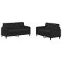 2-teilige Sofagarnitur aus schwarzem Samt von , Sofas - Ref: Foro24-3201979, Preis: 397,92 €, Rabatt: %