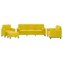 Yellow velvet 4-piece sofa set with cushions by , Sofas - Ref: Foro24-3201970, Price: 741,54 €, Discount: %
