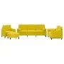 Yellow velvet 4-piece sofa set with cushions by , Sofas - Ref: Foro24-3201970, Price: 728,99 €, Discount: %