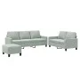 3-piece light gray velvet sofa set with cushions by , Sofas - Ref: Foro24-3201526, Price: 523,89 €, Discount: %