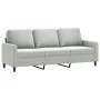 3-piece light gray velvet sofa set with cushions by , Sofas - Ref: Foro24-3201526, Price: 523,89 €, Discount: %