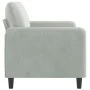 2-Sitzer-Sofa aus hellgrauem Samt, 140 cm von , Sofas - Ref: Foro24-359442, Preis: 171,19 €, Rabatt: %