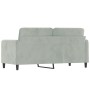 2-Sitzer-Sofa aus hellgrauem Samt, 140 cm von , Sofas - Ref: Foro24-359442, Preis: 171,52 €, Rabatt: %