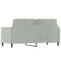 2-Sitzer-Sofa aus hellgrauem Samt, 140 cm von , Sofas - Ref: Foro24-359442, Preis: 171,19 €, Rabatt: %
