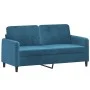 2-piece blue velvet sofa set with cushions by , Sofas - Ref: Foro24-3202003, Price: 516,91 €, Discount: %