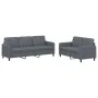 Zweiteilige Sofagarnitur aus dunkelgrauem Samt von , Sofas - Ref: Foro24-3202015, Preis: 459,72 €, Rabatt: %