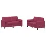 Sofa set with cushions 2 pieces red velvet by , Sofas - Ref: Foro24-3201998, Price: 483,43 €, Discount: %