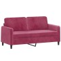 Sofa set with cushions 2 pieces red velvet by , Sofas - Ref: Foro24-3201998, Price: 491,91 €, Discount: %
