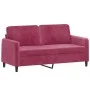 Sofa set with cushions 2 pieces red velvet by , Sofas - Ref: Foro24-3201998, Price: 483,43 €, Discount: %
