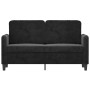 2-Sitzer-Sofa aus schwarzem Samt, 120 cm von , Sofas - Ref: Foro24-359437, Preis: 229,31 €, Rabatt: %