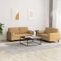 Zweiteilige Sofagarnitur aus braunem Samt mit Kissen von , Sofas - Ref: Foro24-3202001, Preis: 455,14 €, Rabatt: %