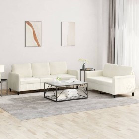 Cream velvet 2-piece sofa set by , Sofas - Ref: Foro24-3202022, Price: 560,79 €, Discount: %
