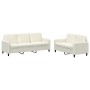 Juego de sofás 2 piezas terciopelo crema de , Sofás - Ref: Foro24-3202022, Precio: 560,79 €, Descuento: %