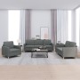 Sofagarnitur mit Kissen 3-teilig aus dunkelgrauem Stoff von , Sofas - Ref: Foro24-3202055, Preis: 652,61 €, Rabatt: %