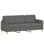 Sofa set with cushions 3 pieces dark gray fabric by , Sofas - Ref: Foro24-3202055, Price: 618,99 €, Discount: %