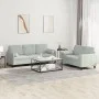 Juego de sofás con cojines 2 piezas terciopelo gris claro de , Sofás - Ref: Foro24-3202034, Precio: 466,53 €, Descuento: %
