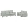 Sofa set with cushions 2 pieces light gray velvet by , Sofas - Ref: Foro24-3202034, Price: 465,57 €, Discount: %