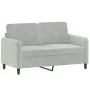 Sofa set with cushions 2 pieces light gray velvet by , Sofas - Ref: Foro24-3202034, Price: 465,57 €, Discount: %