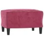 Red velvet 3-piece sofa set with cushions by , Sofas - Ref: Foro24-3202048, Price: 549,46 €, Discount: %