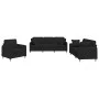 Sofa set with cushions 3 pieces black fabric by , Sofas - Ref: Foro24-3202074, Price: 753,90 €, Discount: %
