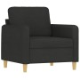 3-teilige Sofagarnitur aus schwarzem Stoff mit Kissen von , Sofas - Ref: Foro24-3202074, Preis: 768,94 €, Rabatt: %